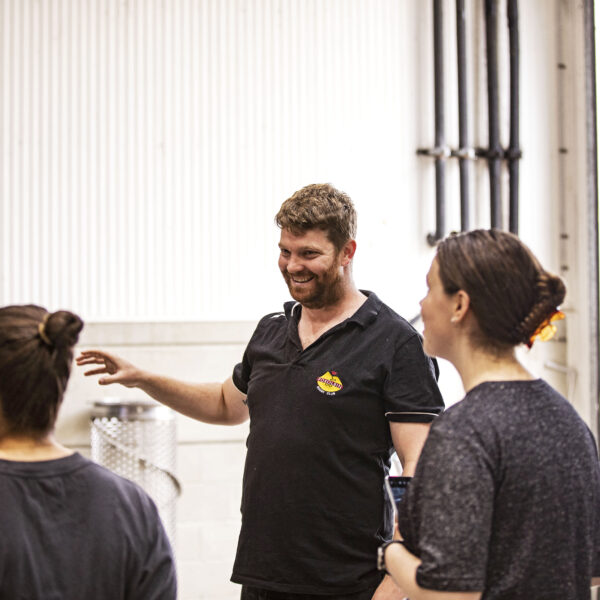 Winemaker Conor leads guests through our onsite Hunter Valley winery