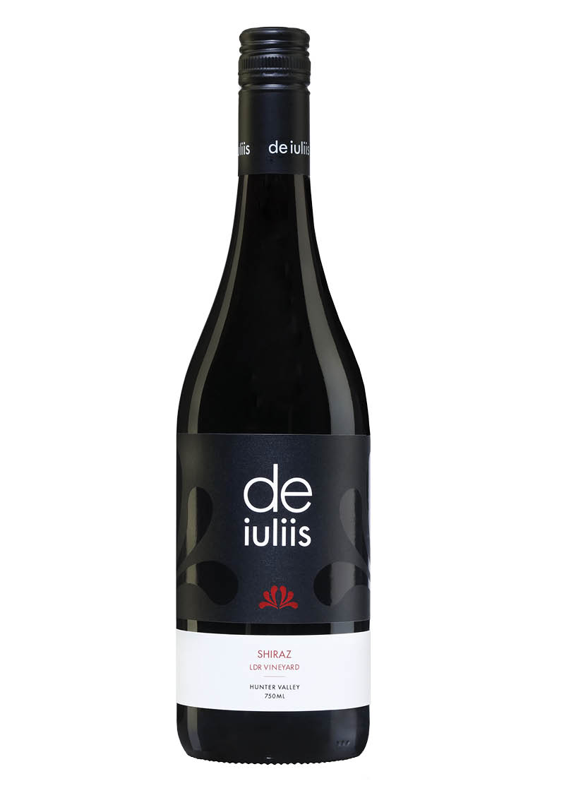 A bottle of De Iuliis wines Lovedale Road vineyard Shiraz
