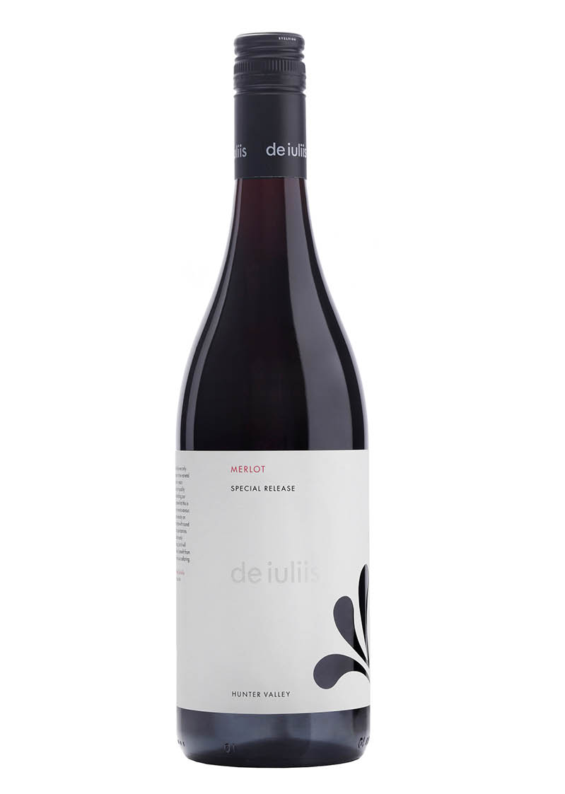 A bottle of De Iuliis 2021 Special Release Hunter Valley Merlot