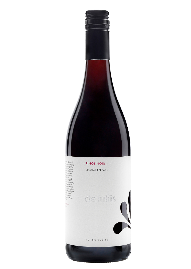 A bottle of Hunter Valley Special Release Pinot Noir