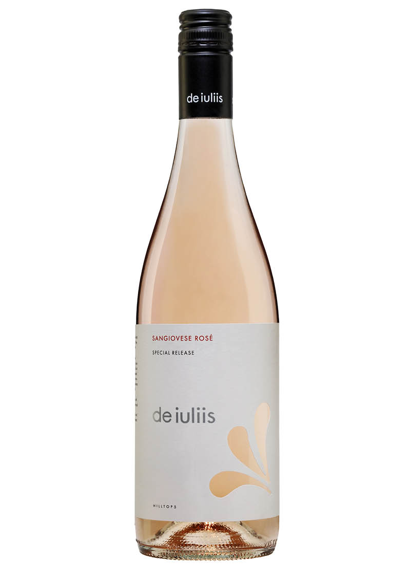 A bottle of De Iuliis Sangiovese Rose Special Release Hilltops