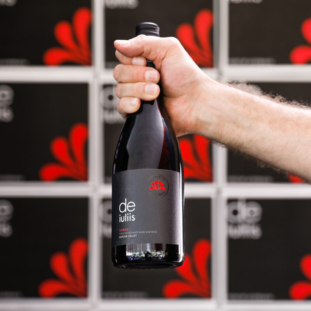 A bottle of De Iuliis Hunter Valley Wine for the June Long Weekend Wine Sale