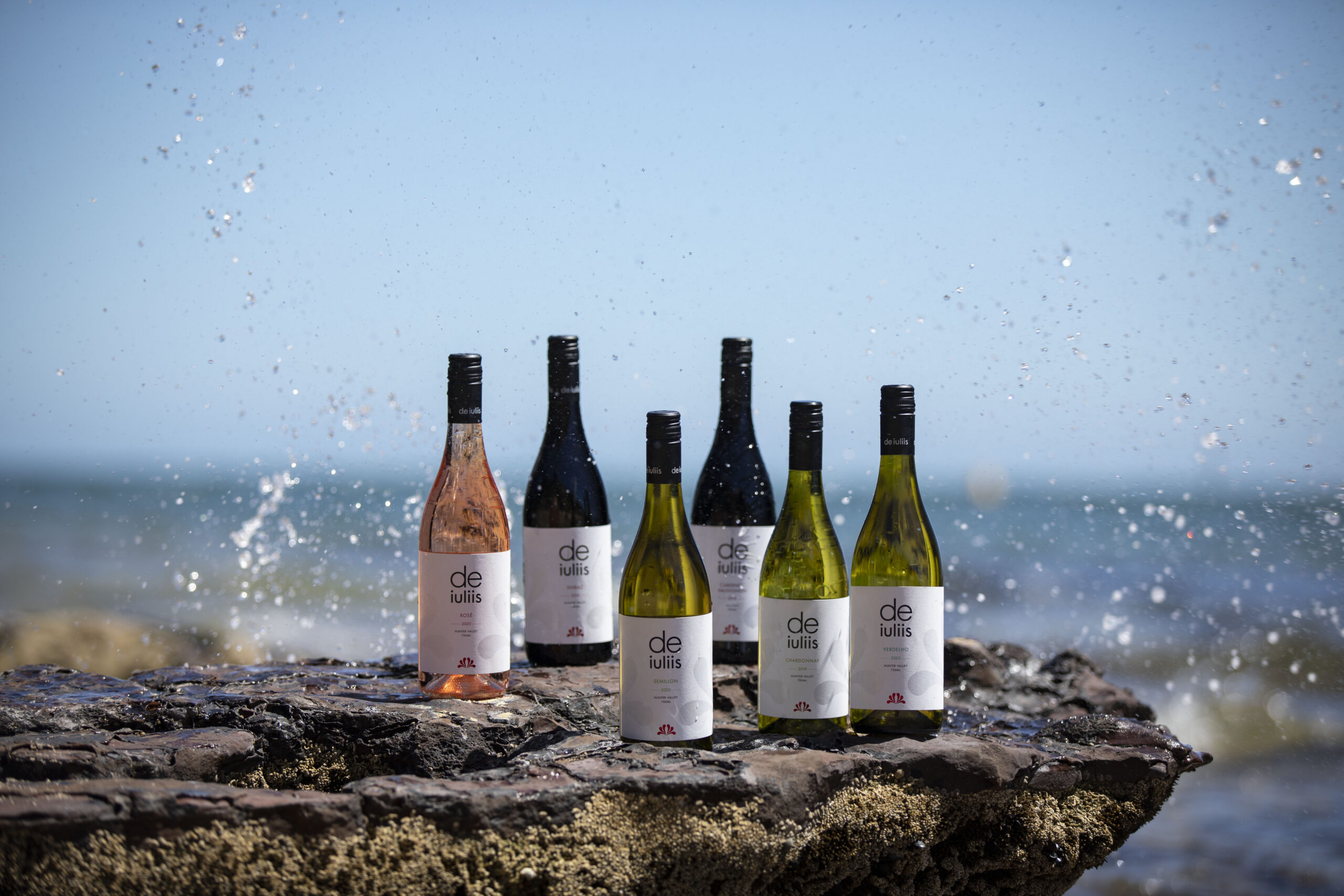 De Iuliis Estate Wine Range by the beach in summer