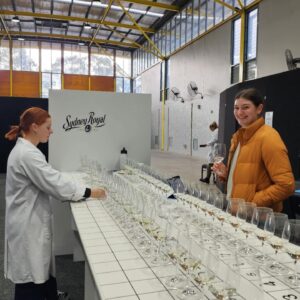 Winemakers Emily Glover, Mike De Iuliis and Allanna Wigley wine judging at Sydney Royal Wine Show for the Hunter Valley